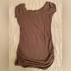 Taupe Scoop Neck Top